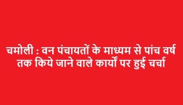 चमोली : वन पंचायतों के माध्यम से पांच वर्ष तक किये जाने वाले कार्यों पर हुई चर्चा