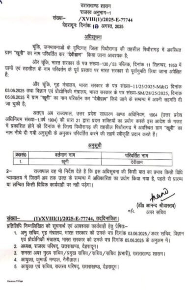 अब ‘खूनी’ नहीं कहलाएगा उत्तराखंड का ये गांव, नया नाम जानकर श्रद्धा से भर जाएगा मन
