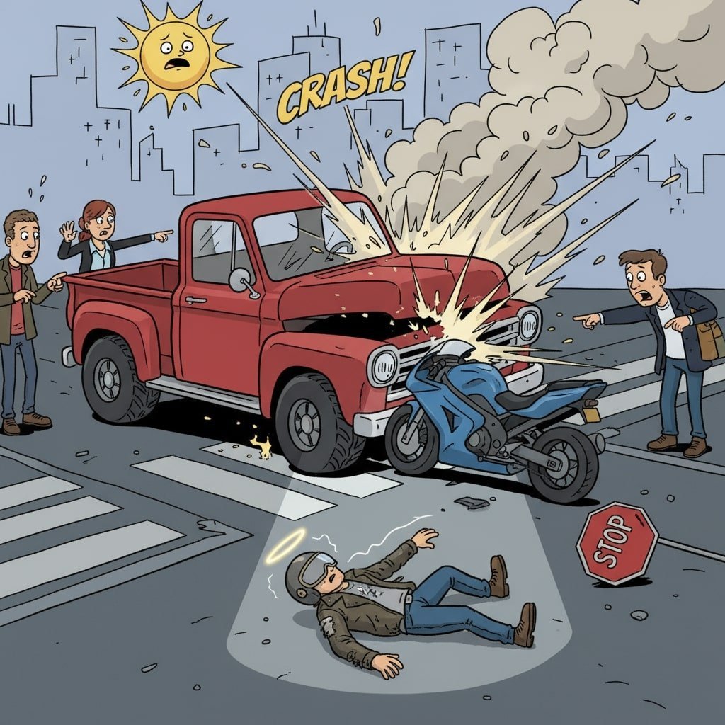 मोटर साइकिल पिकअप भिंडत में एक की मौत