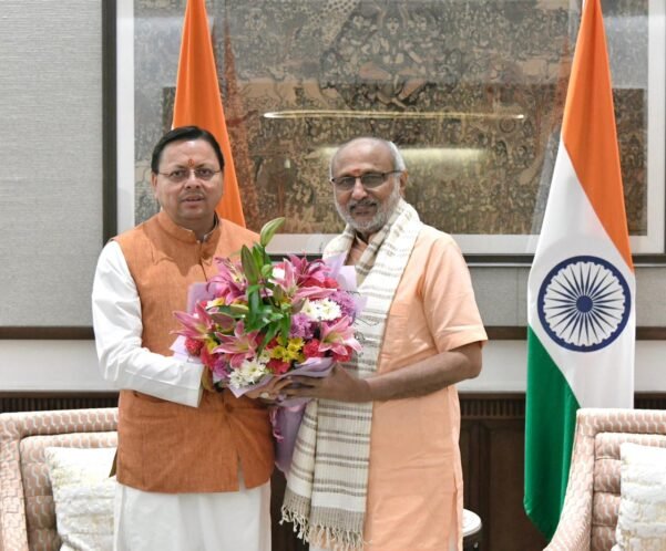 मुख्यमंत्री पुष्कर सिंह धामी ने उपराष्ट्रपति सीपी राधाकृष्णन से की शिष्टाचार भेंट