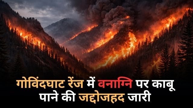 गोविंदघाट रेंज में वनाग्नि पर काबू पाने की जद्दोजहद जारी