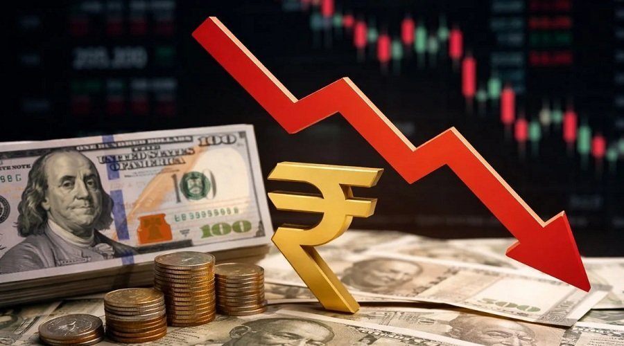 रुपया रिकॉर्ड निचले स्तर पर, डॉलर के मुकाबले 93.08 तक फिसला