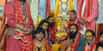 सती शिरोमणि माता अनसूया की देव डोली गर्भगृह में प्रतिष्ठापित